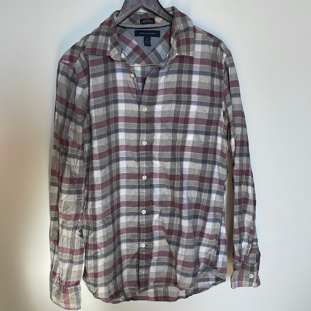Tommy Hilfiger button-down plaid shirt